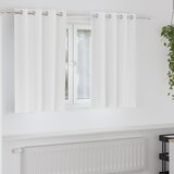 vidaXL Zavese z zavesami 2 pcs Čista bela 140 x 140 cm Poliester | Shoptok.si