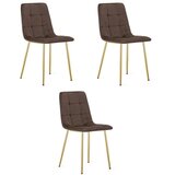 KARA stolica - tamnosmeđi baršun / zlatne noge x 3 | shoptok.hr