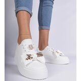 D/CEO marka niezdefiniowana White women's sneakers decorated with a teddy bear Milonel | ePonuda.com