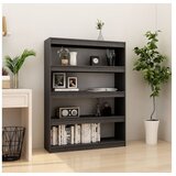  Knjižna omara za razdelitev prostora siva 100x30x135,5 cm | Shoptok.si