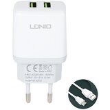  Kucni punjac LDNIO A2221 2xUSB, 12W sa micro USB kablom beli | ePonuda.com