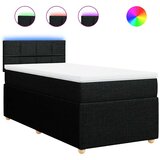  Box spring krevet s madracem crni 80 x 200 cm od tkanine | shoptok.hr