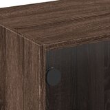 TV ormarić sa staklenim vratima smeđa boja hrasta 102x37x42 cm | shoptok.hr