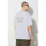 Drôle de Monsieur Pamučna majica Le T-shirt Slogan za muškarce, boja: siva, melanž, C-TS175-CO002-GY