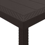 vidaXL Stol za vrt smeđi 400x100x73 cm Poli Ratan, Stol za vrt smeđi 250x100x73 cm Poli Ratan, Stol za vrt smeđi 150x100x73 cm Poli Ratan | shoptok.hr