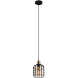 Eglo visilica Chisle, 1 x E27, crna/bronca/amber staklo, 16,5 cm, 43527 | shoptok.hr