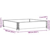  Vrtna sadilica smeđa 100x100 cm od borovine | shoptok.hr