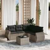  6-dijelni set vrtnih sofa od poliratana s jastucima svjetlosivi | shoptok.hr