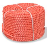 vidaXL Zvita vrv polipropilen 14 mm 100 m oranžna Cene