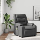 vidaXL Masažni naslonjač od umjetne kože sivi | shoptok.hr