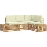  Set vanjskih sofa Bijela 213,5 x 154,5 x 73 cm Poliester | Eponuda.com
