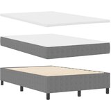  Krevet s opruga kutije Svijetlo siva i bijela. 120 x 190 cm | shoptok.hr