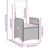  Komplet za jedilnico v vrtu 3 pcs Siva poli ratan, (5000045528) | Shoptok.si