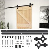 Furnova Drsna vrata s kompletom vodil 90x210 cm trdna borovina, (21944637) | Shoptok.si