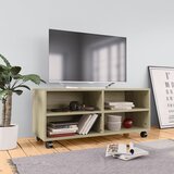 TV ormarić s kotačima boja hrasta 90x35x35 cm konstruirano drvo | shoptok.hr