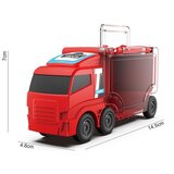  Tovornjak z avtomobilčki in katapultom – zabava 2 v 1 za male voznike, moder | Shoptok.si