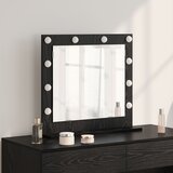 vidaXL Ogledalo za toalet Crni hrast Konstruirano drvo 60 x 55 x 18 cm Cijene