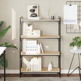 vidaXL Knjižna omara 4-nadstropna sonoma hrast 80x30x120 cm inž. les Cene