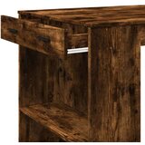 vidaXL Barska miza dimljeni hrast 102x70x103,5 cm inženirski les | Shoptok.si