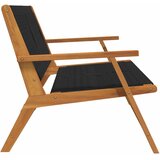  Vrtni namještaj Crna 122 x 78 x 73 cm Čvrsto drvo akacije | shoptok.hr