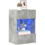  Zidni ormarići s LED svjetlima za TV 2 kom boja betona 40x30x60,5 cm | shoptok.hr