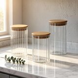 Ad trend Doza z lesenim pokrovom CMYN 9xh21cm / steklo, les, (5000199067) | Shoptok.si