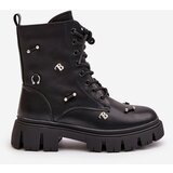 Boto Women's Worker Boots With Decorations Eco Leather Black Cadenilla | ePonuda.com