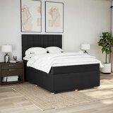  Krevet s oprugama i madracem crni 140x200 cm od tkanine | shoptok.hr