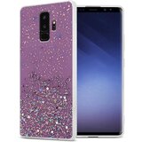 Cadorabo Ohišje, združljiv s Samsungom v vijolični barvi z bleščicami - zaščitni pokrov iz fleksibilnega silikona TPU s penečimi bleščicami, (20570939) | Shoptok.si
