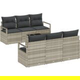  Vrtna sedežna garnitura 7 pcs Svetlo siva 55 x 55 x 37 cm, (5000021419) | Shoptok.si