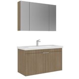 Hanah home Kupatilski ormarić sa umivaonikom i ogledalom (2 komada) Desna 100 735 | Eponuda.com