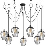 Opviq lights crna viseća svjetiljka za 6 žarulja Tel Cijene