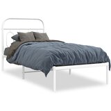  Metalni okvir za krevet s uzglavljem bijeli 90x200 cm | shoptok.hr
