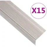 Obroba za stopnice L-oblike 15 kos aluminij 90 cm barva penine, (22090352)