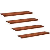 Step treads 4 kom. 120 x 25 x 2 cm Smeđa Čvrsto drvo bukve | shoptok.hr