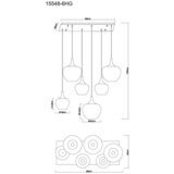 Globo VISEČA SVETILKA MAXY 86/42/120 cm E27 | Shoptok.si