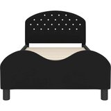  Otroški posteljni okvir z vznožjem Črna 90 x 200 cm Žamet, (5000104710) | Shoptok.si