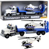 Policijski transportni kamion tegljač sa helikopterom - plavi | shoptok.hr
