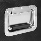  Kutija za pohranu crna 100 x 55 x 37 cm aluminijska | shoptok.hr