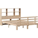  Krevet s regalom za knjige bez madraca 160x200 cm od borovine | shoptok.hr