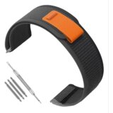 INF Najlonski pašček za uro Garmin, združljiv z modeli 22 mm - Forerunner 245/255/265M Black + gray dots, (21733894) | Shoptok.si