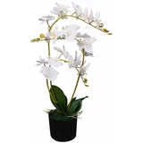  Umjetna orhideja s posudom 65 cm bijela