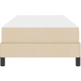 vidaXL Postelja z vzmetnico Drugo krema 100 x 200 cm blago | Shoptok.si