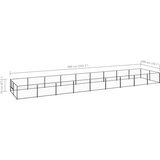 vidaXL kavez za pse crni 18 m² čelični | shoptok.hr