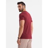 Ombre Classic BASIC men's cotton T-shirt - maroon | Shoptok.si