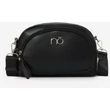 Kesi NOBO Leather Handbag with Animal Pattern Black