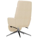  Stol za sproščanje z oporo za noge krem blago, (20699406) | Shoptok.si