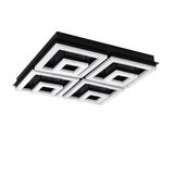 Eglo fradelo 1 zidna/stropna/8, led, 12w, 1250lm, crna/čelik/kristal | shoptok.hr