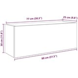 vidaXL Kupaonski zidni ormarić sivi Sonoma 80x25x30 cm izrađeno drvo | shoptok.hr