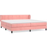 The Living Store Box spring postelja z vzmetnico roza 200x200 cm žamet - Box Spring Postelja, (21491969) | Shoptok.si